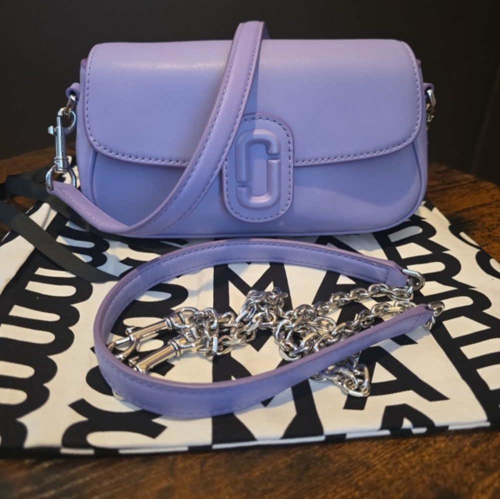 Authentic Marc Jacobs Clover - Leather - Lavender - Small - Crossbody Bag